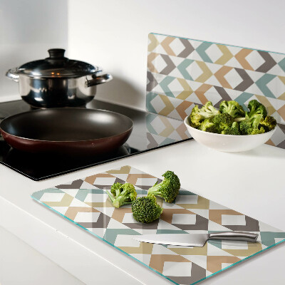 Tagliere in vetro Geometria nei colori pastello