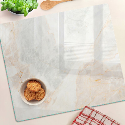 Tagliere in vetro temperato Motivo marmoreo con venature dorate