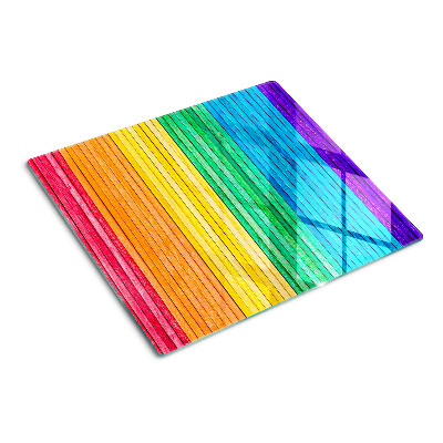 Tagliere in vetro Strisce color arcobaleno