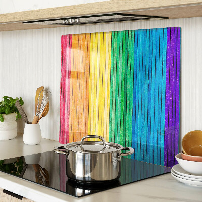 Tagliere in vetro Strisce color arcobaleno