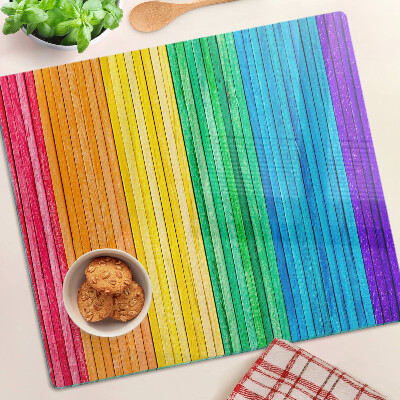 Tagliere in vetro Strisce color arcobaleno