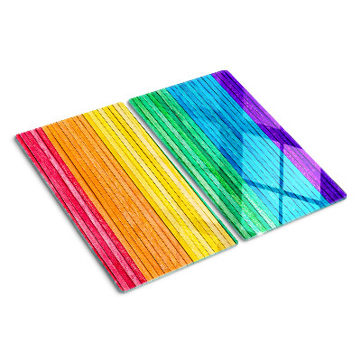 Tagliere in vetro Strisce color arcobaleno