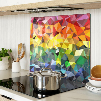 Tagliere in vetro temperato Mosaico triangolare colorato