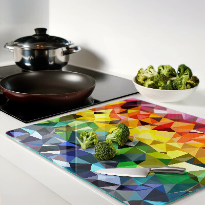Tagliere in vetro temperato Mosaico triangolare colorato