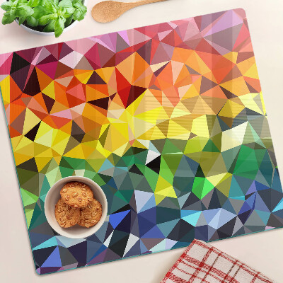 Tagliere in vetro temperato Mosaico triangolare colorato