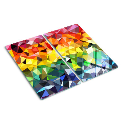 Tagliere in vetro temperato Mosaico triangolare colorato