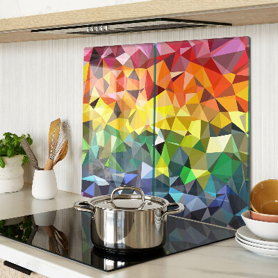 Tagliere in vetro temperato Mosaico triangolare colorato