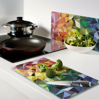 Tagliere in vetro temperato Mosaico triangolare colorato