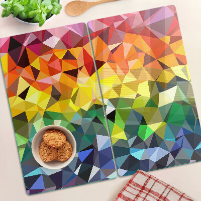 Tagliere in vetro temperato Mosaico triangolare colorato