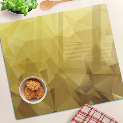 Tagliere in vetro temperato Geometria nei toni dell'oro