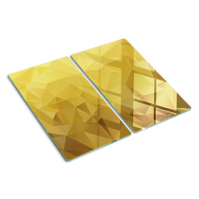 Tagliere in vetro temperato Geometria nei toni dell'oro