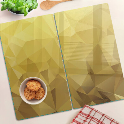 Tagliere in vetro temperato Geometria nei toni dell'oro