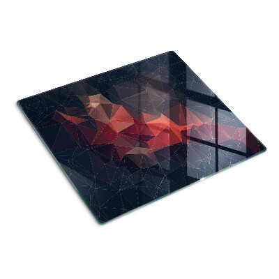 Tagliere in vetro temperato Geometria astratta nei toni del rosso