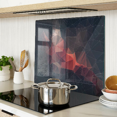 Tagliere in vetro temperato Geometria astratta nei toni del rosso