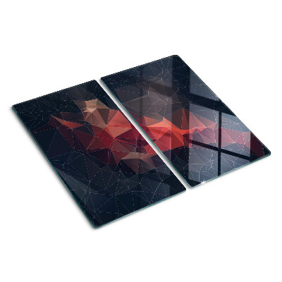 Tagliere in vetro temperato Geometria astratta nei toni del rosso