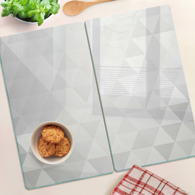 Tagliere in vetro Motivi geometrici in tonalità di grigio