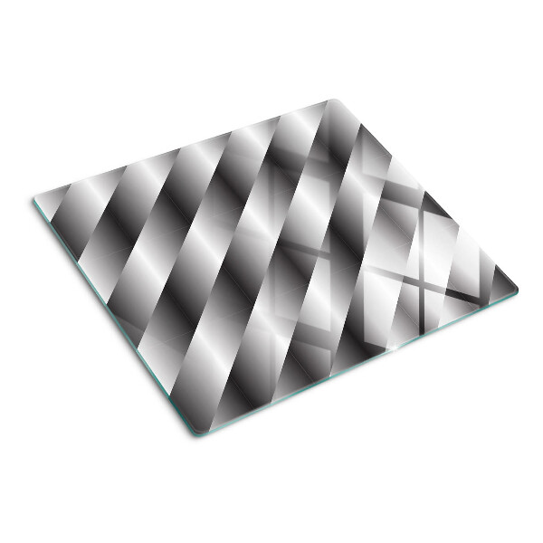 Tagliere in vetro Motivi geometrici in tonalità di grigio