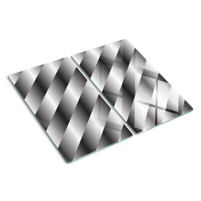 Tagliere in vetro Motivi geometrici in tonalità di grigio
