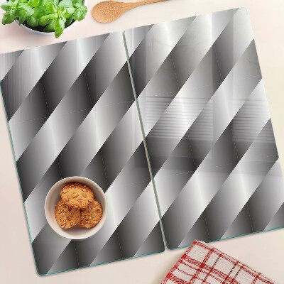 Tagliere in vetro Motivi geometrici in tonalità di grigio