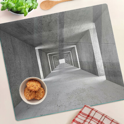 Tagliere in vetro Tunnel architettonico nei toni del grigio