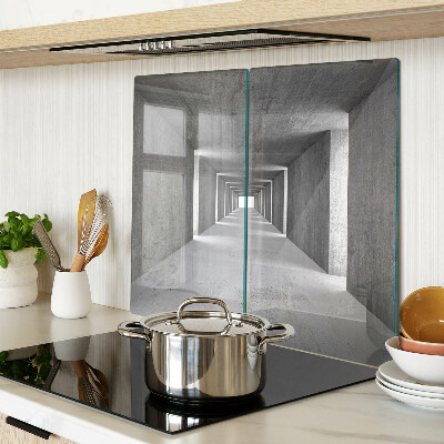 Tagliere in vetro Tunnel architettonico nei toni del grigio