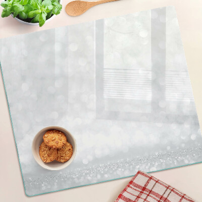 Tagliere in vetro temperato Bokeh scintillante con effetto luce