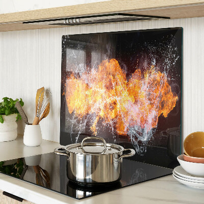 Tagliere in vetro temperato Fuoco e acqua