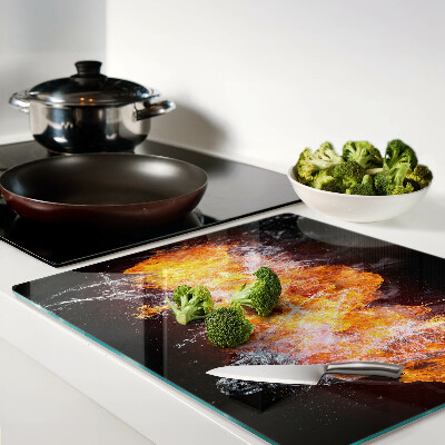 Tagliere in vetro temperato Fuoco e acqua