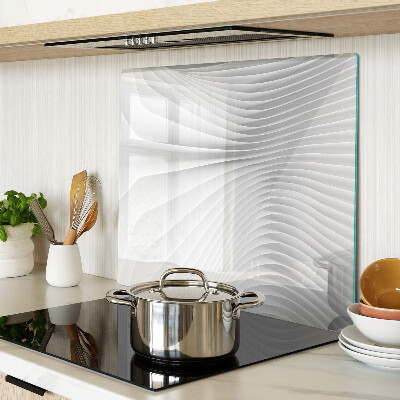 Tagliere in vetro Onde e linee in tonalità di grigio