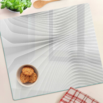 Tagliere in vetro Onde e linee in tonalità di grigio