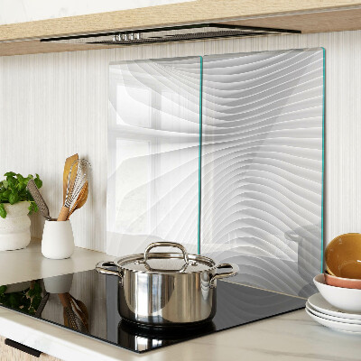 Tagliere in vetro Onde e linee in tonalità di grigio