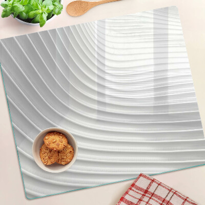 Tagliere in vetro Onde e linee in tonalità di grigio