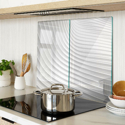 Tagliere in vetro Onde e linee in tonalità di grigio