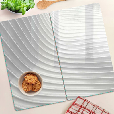 Tagliere in vetro Onde e linee in tonalità di grigio