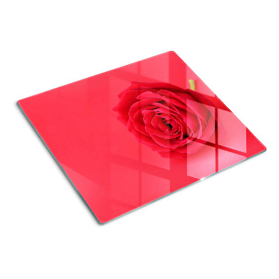 Tagliere in vetro Rosa rossa sullo sfondo