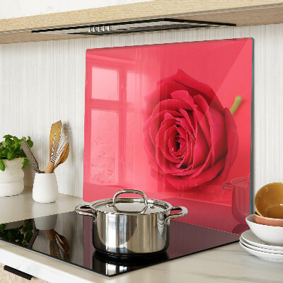 Tagliere in vetro Rosa rossa sullo sfondo