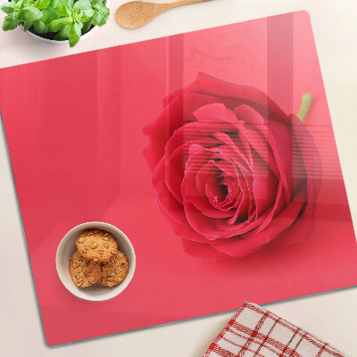 Tagliere in vetro Rosa rossa sullo sfondo