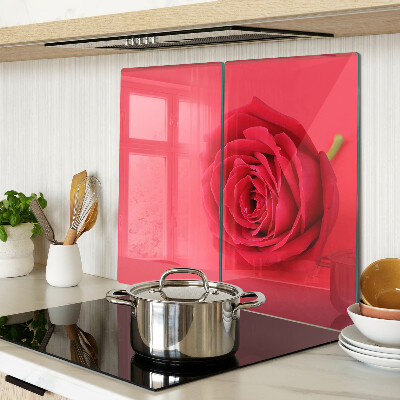 Tagliere in vetro Rosa rossa sullo sfondo