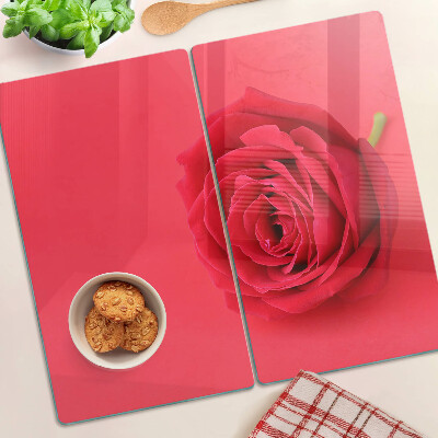 Tagliere in vetro Rosa rossa sullo sfondo