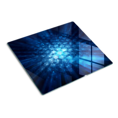 Tagliere in vetro Raggi di luce blu