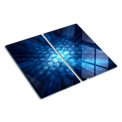 Tagliere in vetro Raggi di luce blu