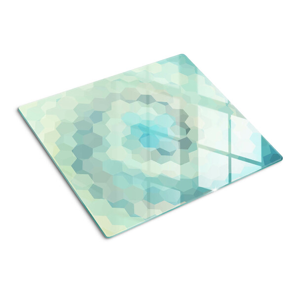 Tagliere in vetro Forme geometriche nei toni del blu