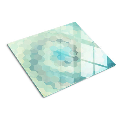 Tagliere in vetro Forme geometriche nei toni del blu