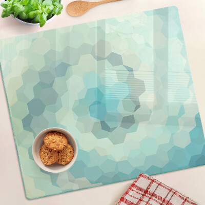 Tagliere in vetro Forme geometriche nei toni del blu