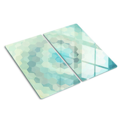 Tagliere in vetro Forme geometriche nei toni del blu