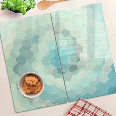 Tagliere in vetro Forme geometriche nei toni del blu