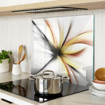 Tagliere in vetro temperato Astratto floreale con linee dinamiche