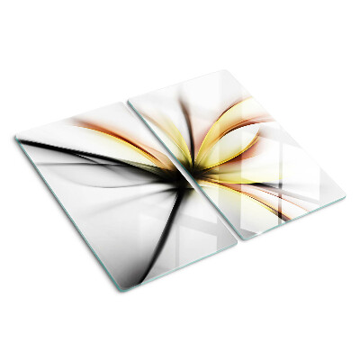 Tagliere in vetro temperato Astratto floreale con linee dinamiche