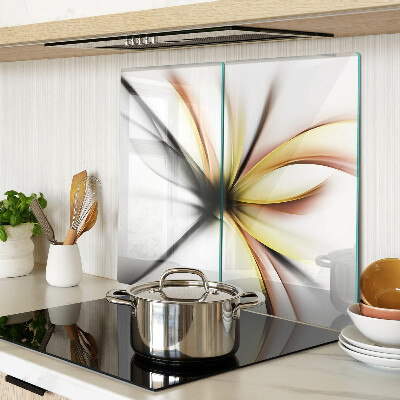 Tagliere in vetro temperato Astratto floreale con linee dinamiche