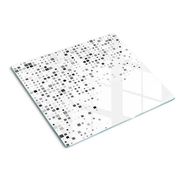 Tagliere in vetro temperato Motivi geometrici in tonalità di grigio